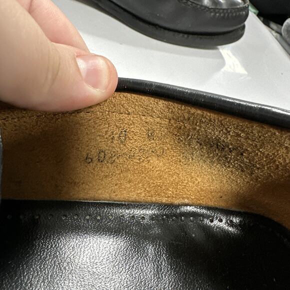 Vintage Biltrite Imperial Men's Size 10 W Black Leather Wingtip Tassel Loafers - Picture 11 of 12